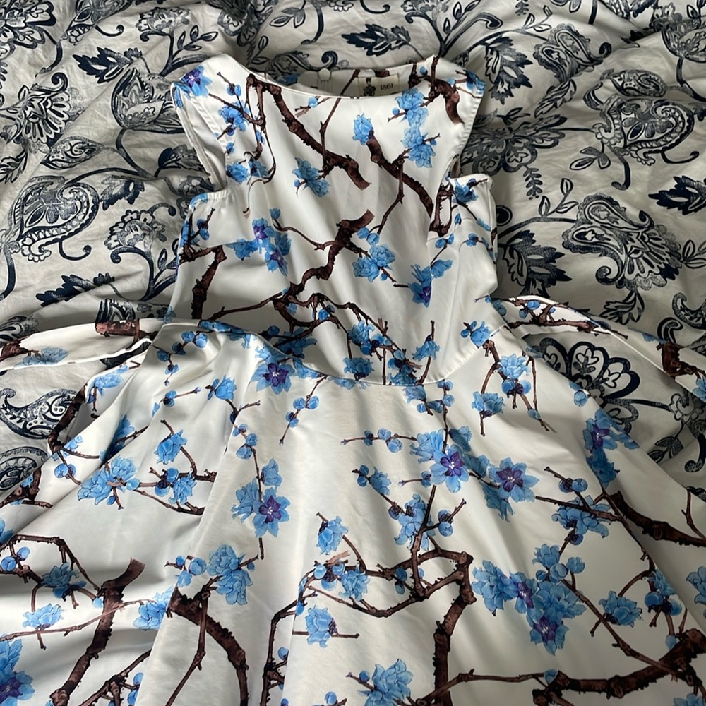 1861 Gorgeous Blue Blossom Dress